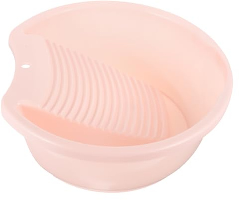 ZUNOXAZ Compact Washboard and Basin for Hand Washing Clothes Lightweight Portable Clothes Washbasin with Design for Home Dormitory and Newborn Laundry Use