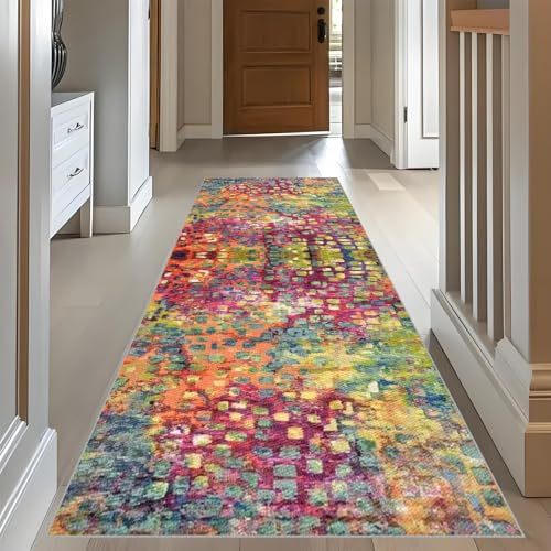 RxueSug Tappeto Runner per Corridoio Antiscivolo Tappeto Cucina Passatoia 120 x 250 cm Lavabile Tappeto Lungo per Corridoio Tappeto Corridoio Moderno Tappeto Passatoia Tappeto Passatoia per Ingresso