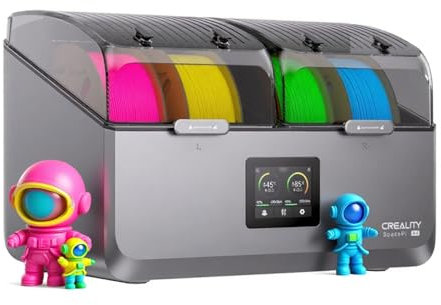 Creality - Secador de filamentos mejorado con 4 carretes, caja de almacenamiento de filamento Space Pi X4, cámaras de calefacción independientes duales, hasta 85 ℃, compatible con PLA PETG ABS, TPU