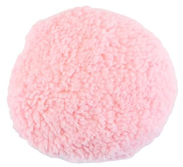 Enwye Borla de Polvo Grande de Felpa (150-75 mm), Color Rosa, de Lana de Cordero y algodón, Herramienta para aplicar Polvo seco.