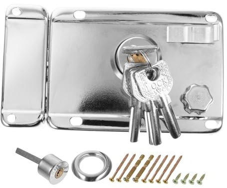 DOITOOL Serrure de Sécurité Acier Inoxydable pour Porte Intérieure Ensemble de Serrure à Pêne Dormant pour Porte de Chambre avec Protection Cambriolage et Design Ergonomique