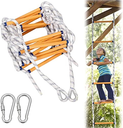 Escalera de emergencia para escape de incendios, cuerda suave y duradera para una rápida evacuación de seguridad, perfecta para emergencias en el hogar y el lugar de trabajo