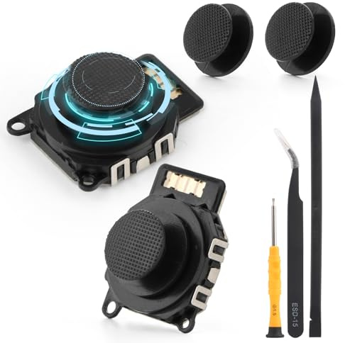 2Pack Joysticks Replacement for Sony 2000 2001 2002 2003 3D Analog Sensor Module for PSP 2000 2001 2002 2003 Joystick Thumbstick Cap Replacement Accessories Parts with Repair Tools
