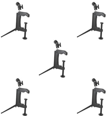 Juego de 5 abrazaderas de soporte de trípode con abrazadera en C incluidas para videocámara y videocámara DSLR
