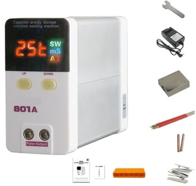 Máquina De Soldadura Por Puntos 801D De 12KW, Tipo De Almacenamiento De Energía, Batería De Soldadura Pequeña, Soldador Por Puntos Móvil De Hierro Y Níquel De Acero Inoxidable FáCil De Usar(801A)