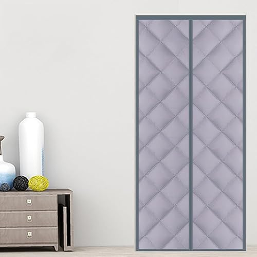 Winter Door Curtains Thick Cotton Insulation & Soundproofing Air Conditioning Partition for Store Size 90x200CM (35.4x78.7IN) Color BPerfect for Cold Weather.