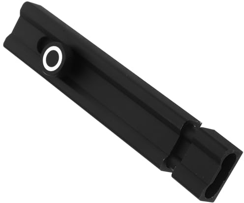 MUCKLILY Loquet Coulissant Adhésif Noir 150 MM Pêne Dormant Intérieur Vintage Fonction Lumineuse Verrou de Porte sans Perçage pour Porte Coulissante Sécurité Renforcée pour Usage