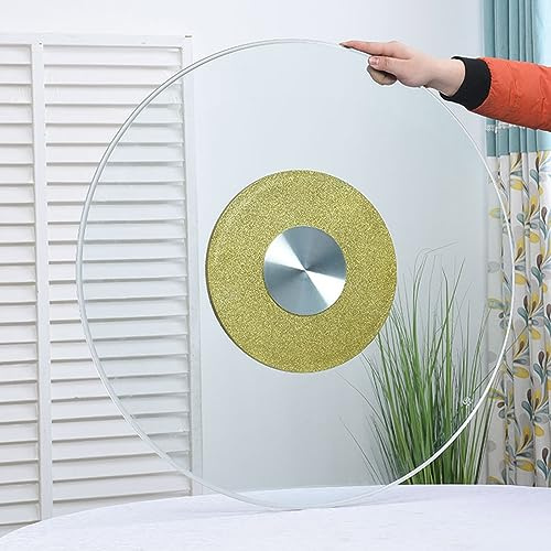 Vändskiva i härdat glas, slät snurrning med hållbart lager av aluminiumlegering, perfekt för matbord, restauranger och hemmabruk, elegant serveringsdisplay