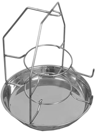 blloocod Kohlekorb Edelstahl Grillrosthalter Tragbarer Kohlebehälter mit Griff Korrosionsbeständig für Garten Restaurant Mehrfarbig- Höhe 30 cm