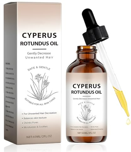 Cyperus Rotundus Oil for Hair Removal,Reduces Unwanted Body Hair Growth Moisturize Smooth Skin Shrink Pores for All Skin Types