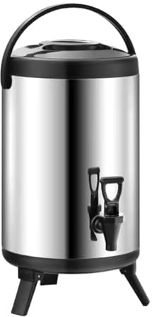 Dispensador de agua aislado, jarra de acero inoxidable de doble pared, dispensador de bebidas de café, diseño de espiga resistente a fugas, recipiente de bebidas frías y calientes, para café, té, jugo