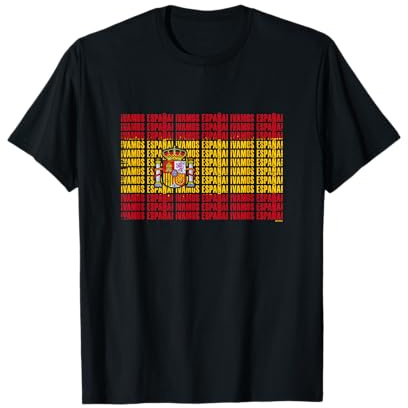 Bandera Vamos España Orgullo Orgulloso Aficionado Español Camiseta