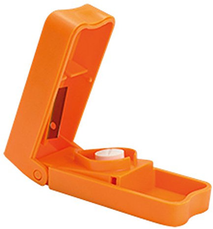 Tablettenteiler COLOR, orange | Sundo Homecare Tabletten & Pillen-Teiler für kleine & große Medikamente | Der farbige (colour) Standard-Tablettenschneider