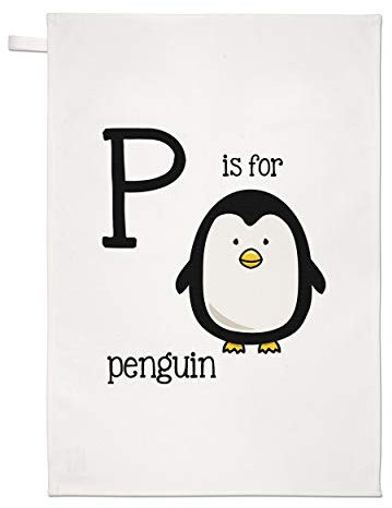 Gift Base Buchstabe P Ist für Pinguin Geschirrtuch Spüllappen