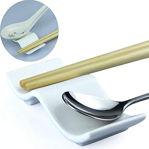 Essstäbchenablage aus Keramik, 6 Stück, chinesischer Stil, Löffel, Messer, Gabelhalter, Porzellan, Essstäbchenständer
