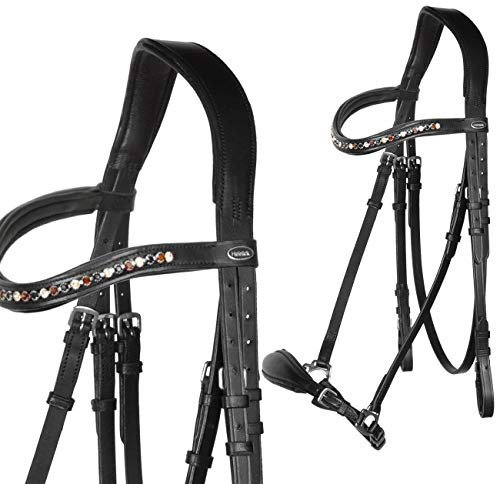 Heinick-Reitsport Trense Soft Hannoveranisch verstellbar Stride Schwarz ~ Bari ~ Warmblut