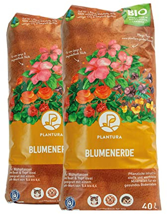Plantura Bio-Blumenerde, torffrei & klimafreundlich, vorgedüngt, 80 L