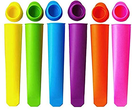 Xrten Moule à Glace Sans BPA, Ensemble de 6 Moulle a Glace pour Glace à l'eau pour Faire des Glaces ou Sac à Collation