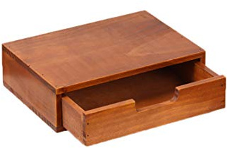 Verve Jelly Desktop Aufbewahrung mit Schubladen Holz mini schubladenbox 1 Stöckig, Vintage aufbewahrungsbox kosmetik Holzbox mit Schubfach Organizer Holz Tischkommode zur Aufbewahrung