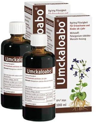 Umckaloabo Tropfen bei akuter Bronchitis 2 x 100 ml, rein pflanzlich | Wirkt gegen die Ursache des Infekts & bekämpft Erreger, lindert Symptome wie Reizhusten & beschleunigt Heilung, verträglich