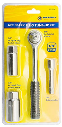 NEW 4PC SPARK PLUG TUNE UP KIT SOCKET DRIVE FLEX RATCHET EXTENSION BAR DIY TOOL