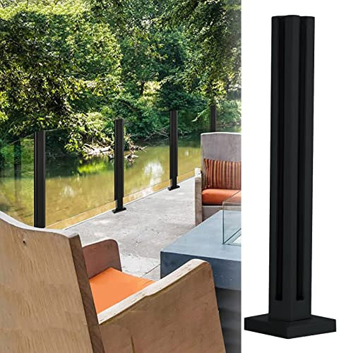 Poteau garde corps verre pince 26 30 34 38 41 45 53 57 Haut Carré Poteau De Garde-corps En Verre, Balcon Jardin Poteau De Panneaux De Balustrade Pince À Verre, Pour Épaisseur De Verre 10 Mm/12 Mm