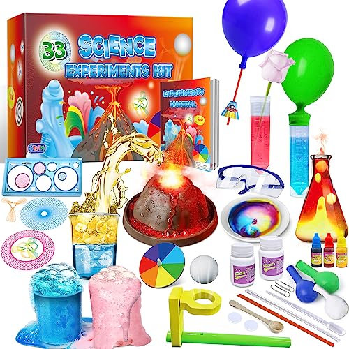 UNGLINGA 33 Experimente Science Kit für Kinder, Chemie-Set Wissenschaft Projekt STEM Spielzeug für Jungen Mädchen Lernen Bildungsgeschenke
