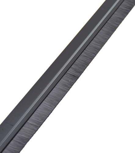 | Türdichtung - türbürste - abdeckleisten - bürstendichtung dichtung aus pvc x 1 - leiste zum selbstklebende installation- zimmertürdichtung- durchzugstopper - zugluftstopper für türen (schwarz)