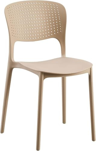 Cribel Set da 4 Sedie Ariel in Polipropilene Antracite | Sedute Moderne, Resistenti e Leggere per Cucina, Sala da Pranzo, Ufficio e Ambienti Commerciali (TORTORA)
