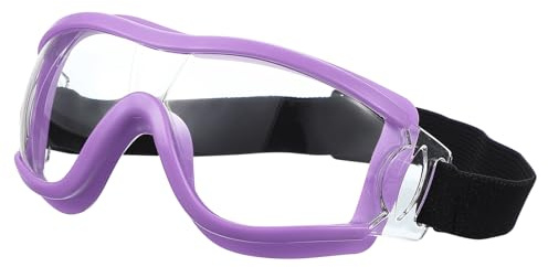 Uxcell Gafas de seguridad, antivaho, resistentes a los arañazos, lente transparente, protección ocular al aire libre, gafas de seguridad para hombres y mujeres, laboratorio industrial, color morado
