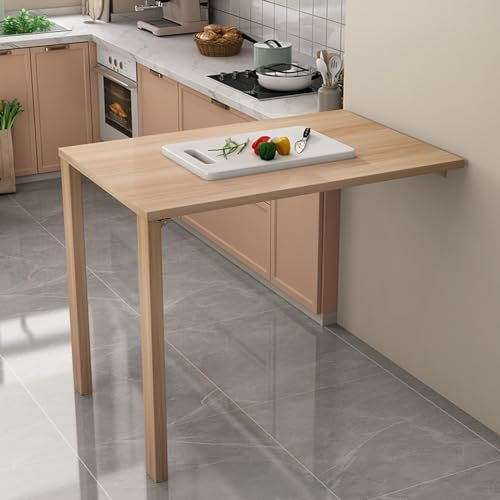 Scrivania compatta da parete per piccoli spazi, tavolo pieghevole in legno per cucina, sala da pranzo, camera da letto e soggiorno, tavolo da pranzo e da lavoro a scomparsa