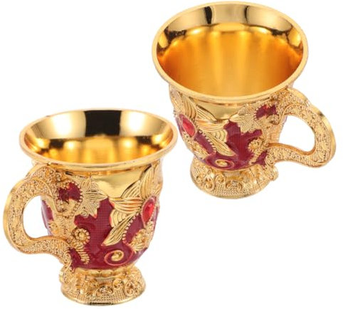 ULTECHNOVO 2 Piezas Cáliz De Flores Relieve Elegante Cáliz De Fiesta Copas De Halloween Copa De Vino Elegante Para Beber Vintage Diseño Práctico