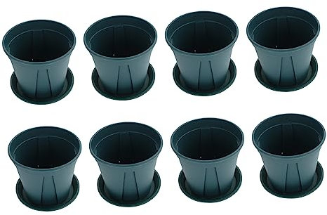 ifundom 8ensembles Pots De Pépinière avec Plateau De Drainage De Pots De Jardinage Léger pour Succulentes Et Germination pour Transplantation Et Bouturage