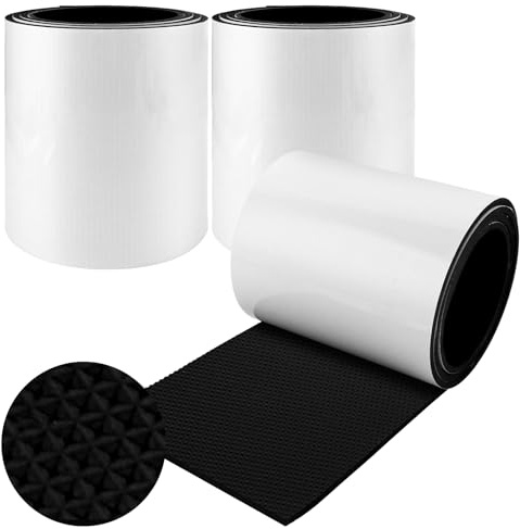 MUXHEL Set di 3 protezioni da parete per garage, 2 m x 20 cm x 6 mm, spessore 6 mm, protezione da parete per auto, 2 m di lunghezza, protezione per porte auto, garage, per auto e garage, colore nero