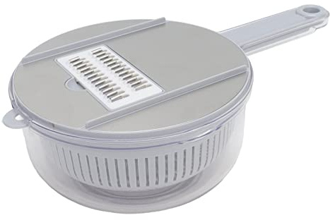 Generic Vegetable Chopper, Food Chopper with Container Veggie with Storage Box Versatile Vegetable Cutter Kitchen for Cheese, Potatoes, Nuts, Cold Cabbage (Grey)