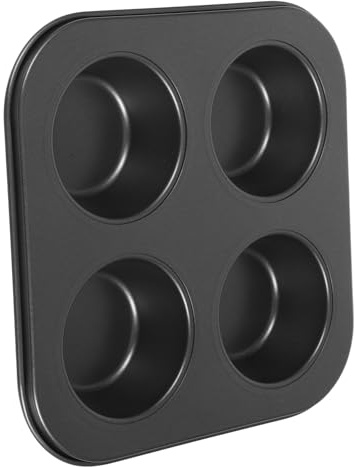 Gatuida 4grids Muffin Cup Baking Pan Non-Stick Muffin Baking Tray Cake Molds for Home Use Cupcake Tray