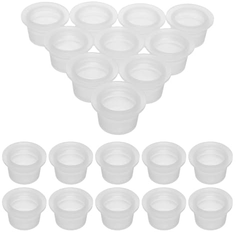 WRITWAA Lot de 200 bouchons pour salière et poivrière : 18 mm, en plastique, de remplacement, ronds et transparents, pour pots de fleurs, bouteilles et tuyaux, 28 dents