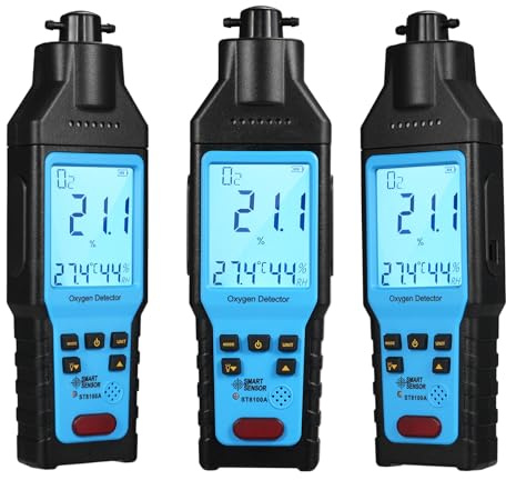 Aumotop Medidor de Oxígeno de Precisión Recargable Portátil para Laboratorio e Industria Túneles Escalada, Detector Gas ₂ Profesional para Minas Químicas Automóviles