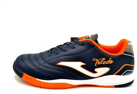 Joma Toledo Indoor Navy – Zapatillas de fútbol Sala | Suela Durability con Agarre Indoor, Sistema Rotation y Flexo (Sistema Tallas Calzado EU, Adulto, Hombre, Números, Mediano, 38)
