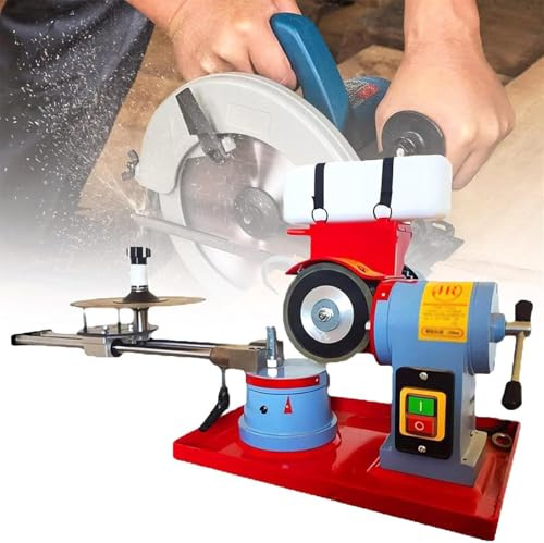 Circular Saw Blade Sharpener - 550W Rotary Grinder with Water Injection and Shakeproof Pads for High Accuracy Saw Blade Grinding