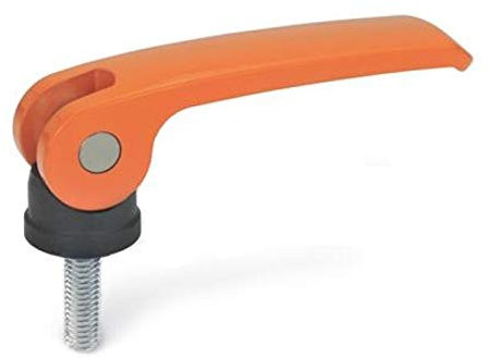 Tenditore eccentrico arancione, 101 mm di lunghezza, disco di appoggio rigido, 40 mm, vite M10