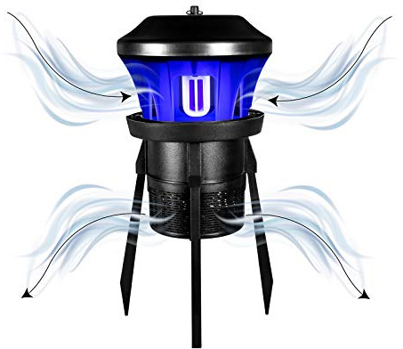 MAUK® UV Insekten LEBEND-Falle | Turbo Fan mit Absaugtechnologie für Kleintiere: Mücken, Fliegen, Wespen, Hornissen | Outdoor