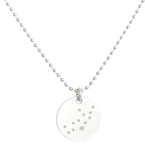 renna deluxe Sternzeichen Kette Silber mit kleinem Anhänger, Sternzeichen Konstellation an zarter Kette silber Sternenhimmel