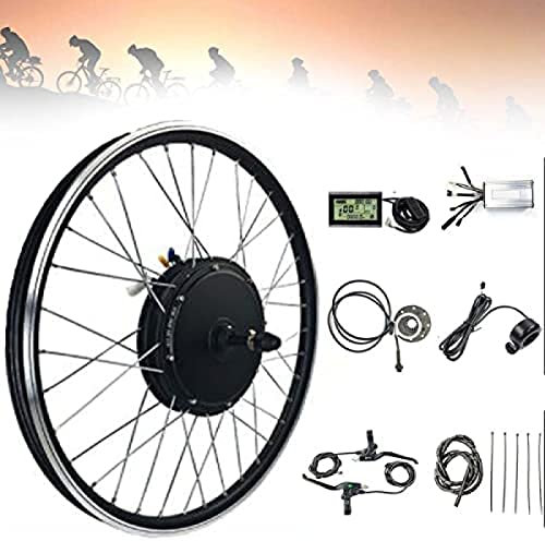 Electric Bicycle Wheel Kit 20/24/26/27.5/28/29/700C Front Wheel E-Bike Conversion Kit With Intelligent Controller LCD3 Display For Road Bike,36V/500W,24INCH,Collector88