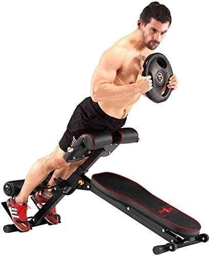 Hantelbank, verstellbare Hantelbank, faltbar, Hantelhocker, römischer Stuhl, Ziegenständer, Bauchmuskeln, Fitnessgeräte, Sit-Ups, multifunktionaler Home-Pastor-Hocker, Schwarz