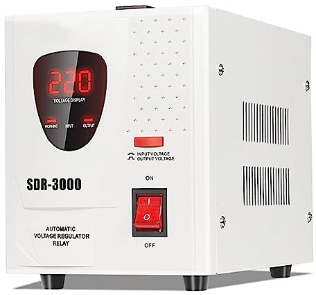 Electronic Voltage Stabilizer,220V Fully Automatic Voltage Stabilizer 3000W Household High Power Refrigerator Computer TV AC Stabilized Power Supply