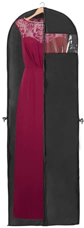 60*180cm Kleidersack Lang, 1 Pcs Kleidersäcke Lang, Kleiderbeutel für Brautkleid, Anzug, Abendkleid, Lange Kleider & Mantel, Anzugtasche Reisetasche, Kleiderhülle Reise, Kleiderschutzhülle Schutzhülle