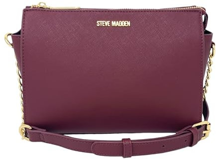 Steve Madden Blexi Chevron Quilted Crossbody, Wein