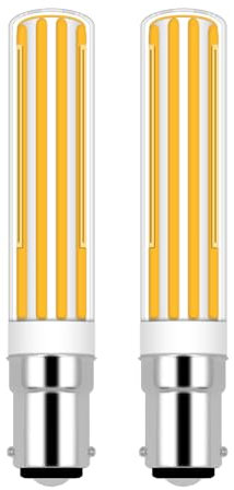ZHENMING 8W B15D Dimmbar, AC230V 780LM Warmweiß 2700K Ersatz für 80W Halogen, für Stehlampe, Deckenlampe, Wandlampe, 2 Stück