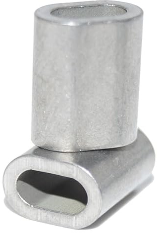 Pressklemme 4 mm 4 Stück aus Edelstahl A4, Drahtseil-Klemme, Edelstahlhülse für Seil mit Ø =4 mm - V4A rostfreier
